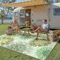 8x10 Indoor Outdoor Area Rug Washable Patio Rug Green Non Slip Non Shedding Waterproof Carpet for Living Room Bedroom Camping Porch Backyard Camping RV Balcony Poolside Deck