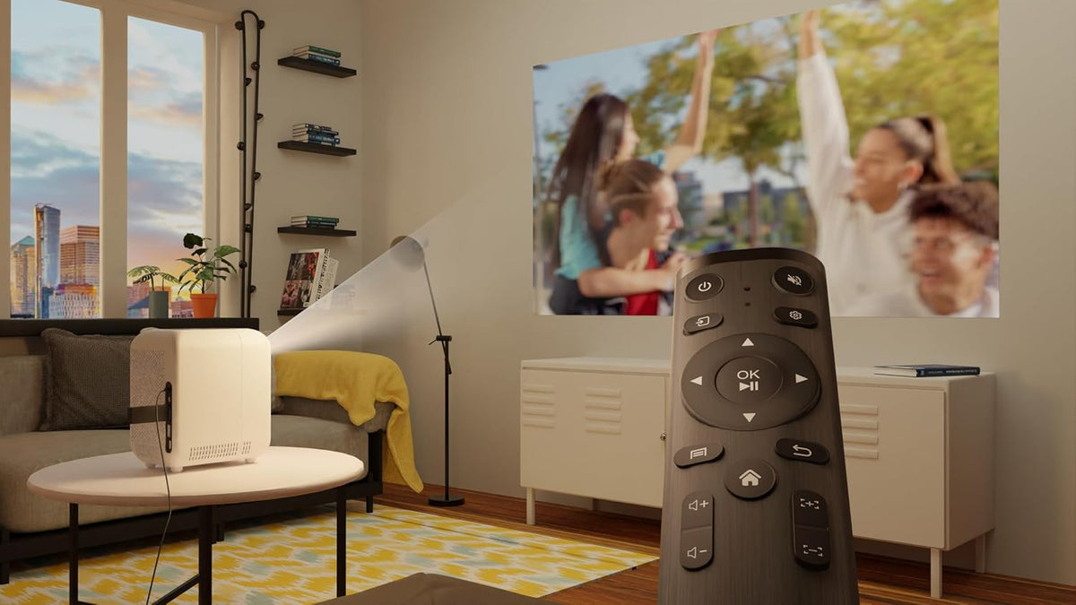 HP CC180 Promo 3in1 Portable HD Smart Video Projector with Roku Express HD /84" Screen