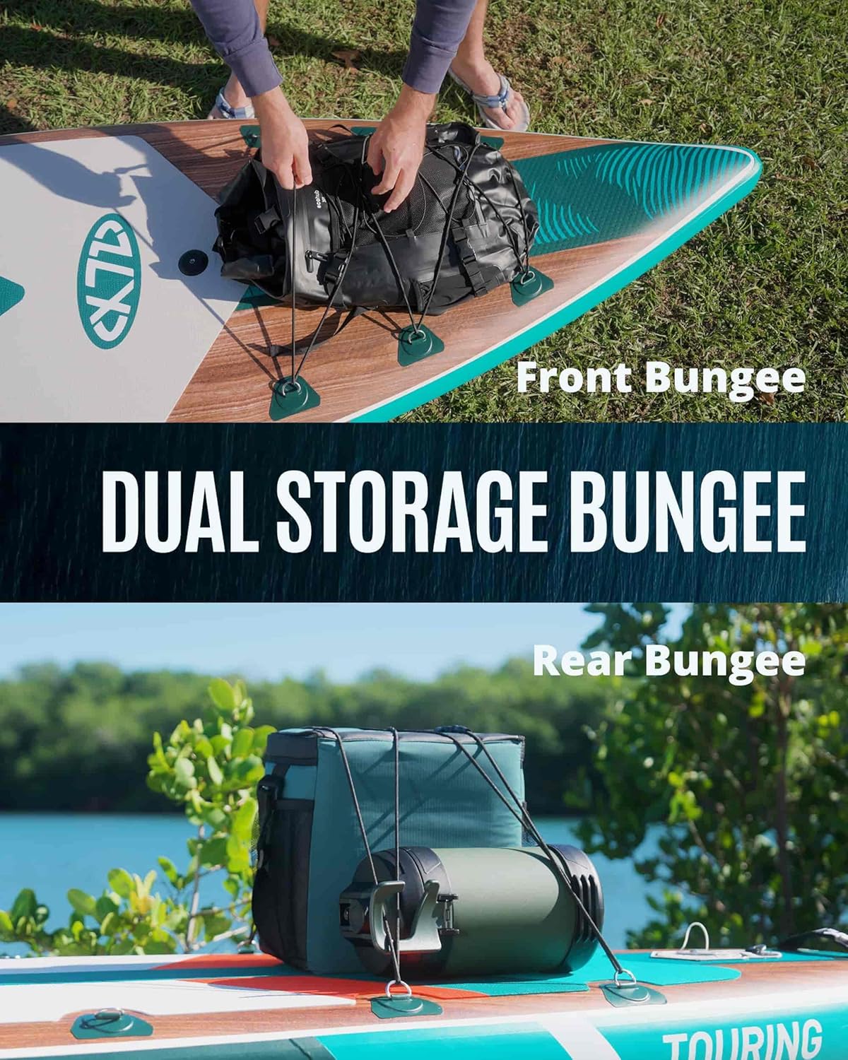 ZLX 11'6" Extra Wide Inflatable Paddle Board, Touring Stand Up Paddleboard, Fast-Tracking SUP for Long-Distance, Stable Center Fin, Portable Backpack & Accessories for Adults, 500lb/3 People/Family