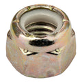 1"-14 Grade 8 Hex Nylon Insert Lock Nut, Yellow Zinc, 2 Pack