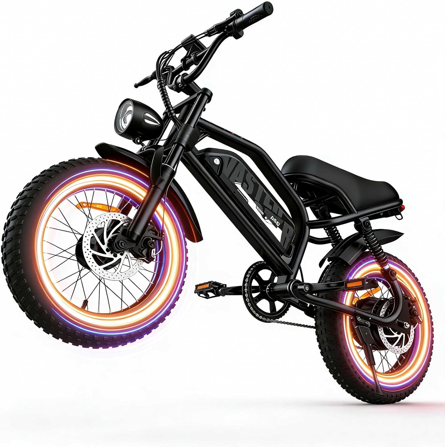 AVDLBIKE Electric Bike, 16'' Fat Tire E-Bike for Teens/Adults, 500W Small E-Bike with 36V/12.8Ah Removable Battery, Up to 22MPH, 45 Mile Range, Electric Dirt/Mountain Bike for Woman/Men A13
