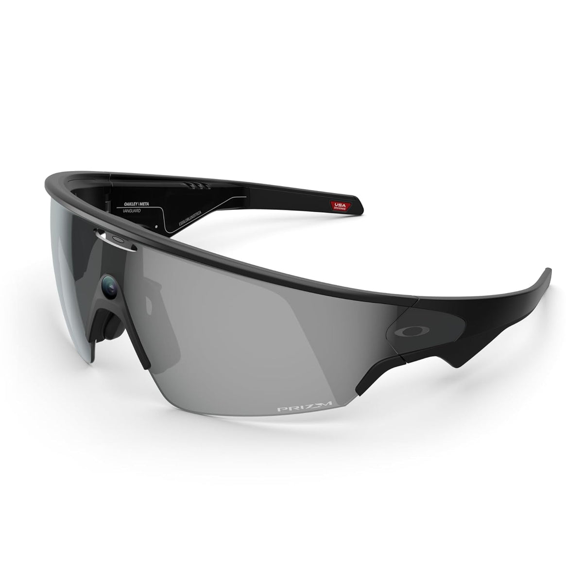 Oakley Meta Vanguard - with Meta AI, Audio, Photo, Video Compatibility - Black, Prizm™ Black Lens