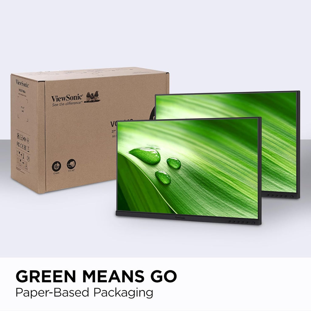 ViewSonic VG2448A-2_H2 24 Inch 1080p Dual Pack Head-Only Monitors, IPS Display for Smooth Home and Office Productivity and Dual-Screen Setups, HDMI, DisplayPort, USB, and VGA Inputs