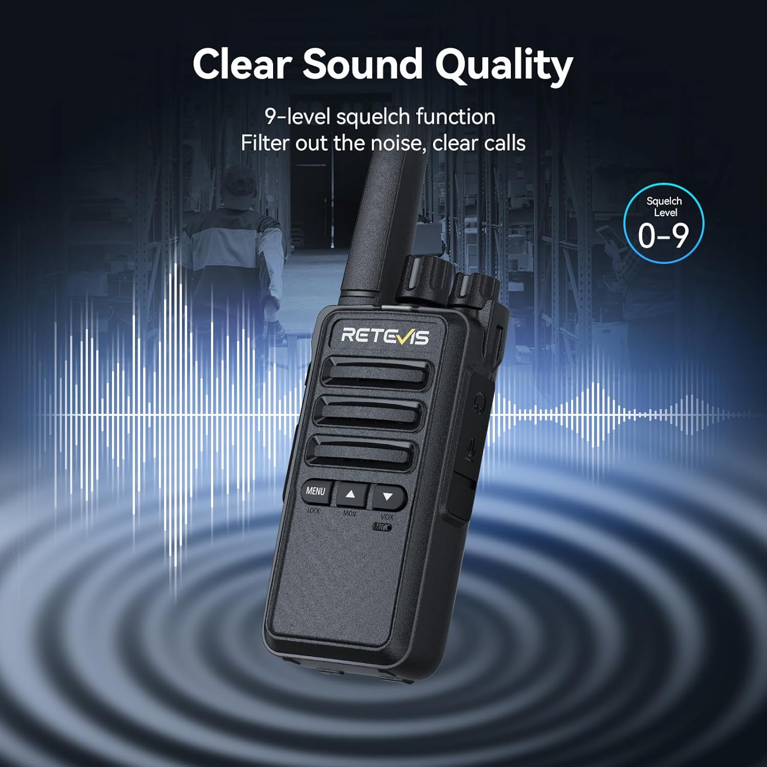 Retevis RT68B (3rd GenRT68) Walkie Talkies with Earpiece - 16 Channels, 30H Battery, FRS Two-Way Radios, 6-Way Charger, VOX, Long Range, Rugged & Water Resistant,for Adults, School, Church(6 Pack)