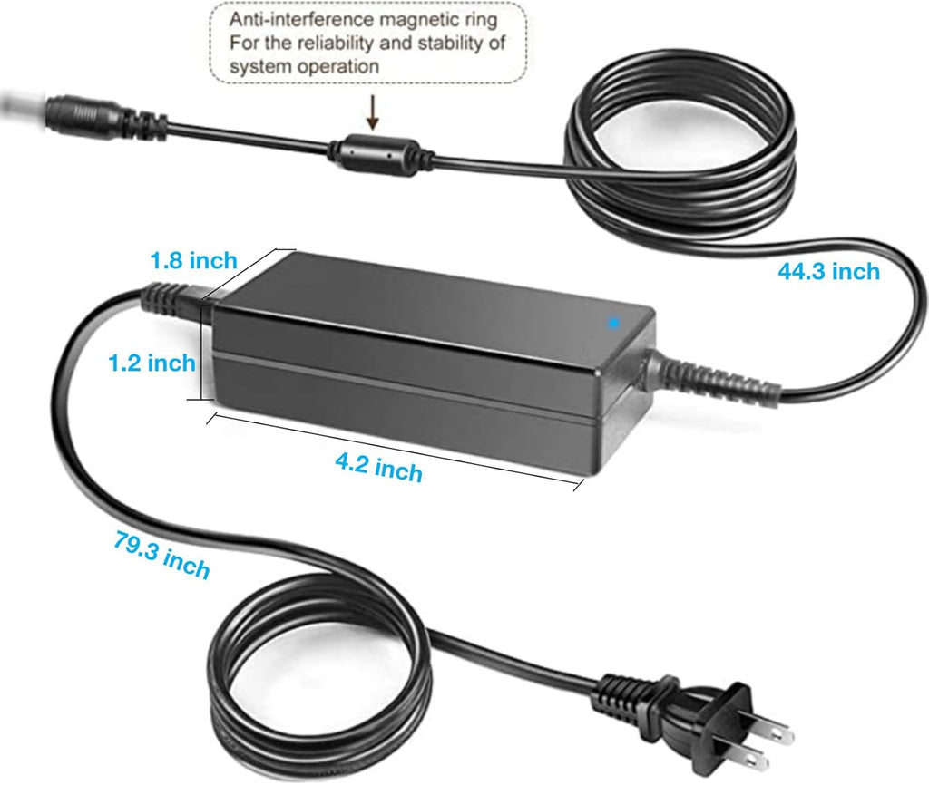 12V AC/DC Adapter Compatible with TP-Link Archer AX95 AX7800 BE550 BE9300 Tri-Band 8-Stream Wi-Fi 6 7 Router T120330-2B4 T1203302B4 12VDC 12.0V DC12V Power Supply Cord Cable Battery Charger