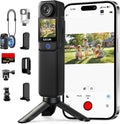 SJCAM C300 Pocket Vlog Camera,4K Small Action Cam with Dual Touch Screens, 6-Axis Anti-Shake, 154° Wide-Angle Lens, Magnetic Wearable Body Cam, Waterproof for Underwater & Sports, Included Accessory