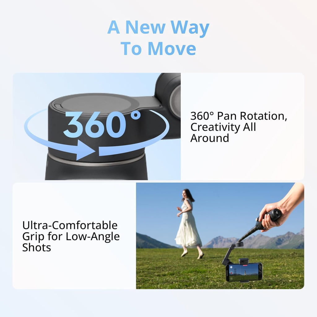 DJI Osmo Mobile 8 Advanced Tracking Combo Gimbal Stabilizer for Phone, AI Native Tracking with Audio & Lighting, 360° Pan Rotation, Mic Mini Transmitter, Wireless Microphone