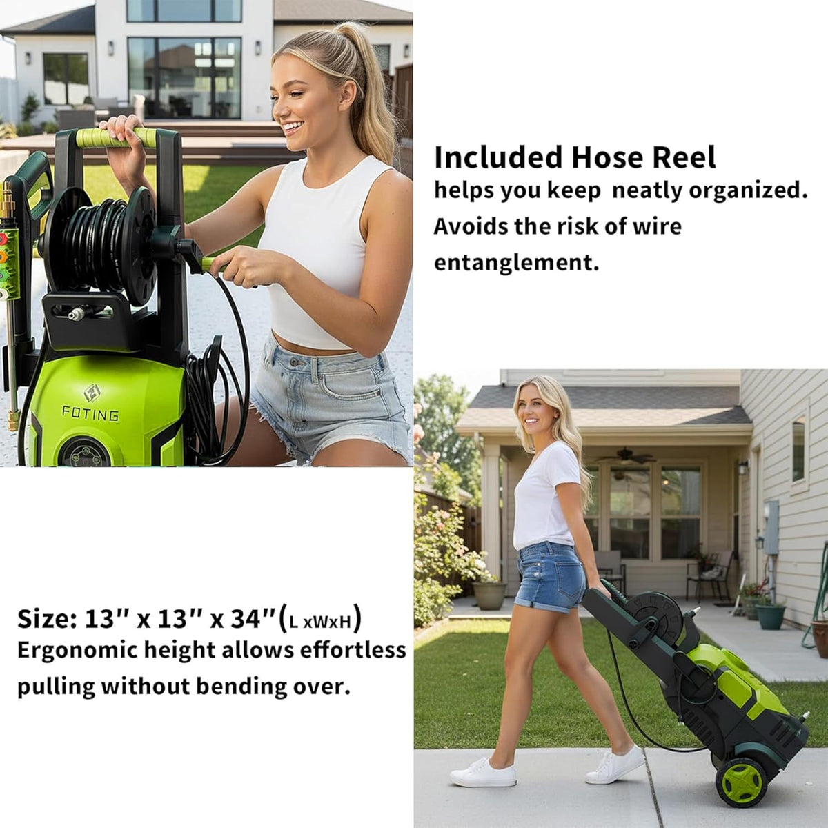 5000 MAX PSI P*ressure Washer 2026 NEW, Touch Screen 8 Level, 4 N*ozzles and F*OAM C*annon, P*ower Cleaner (Yellow)