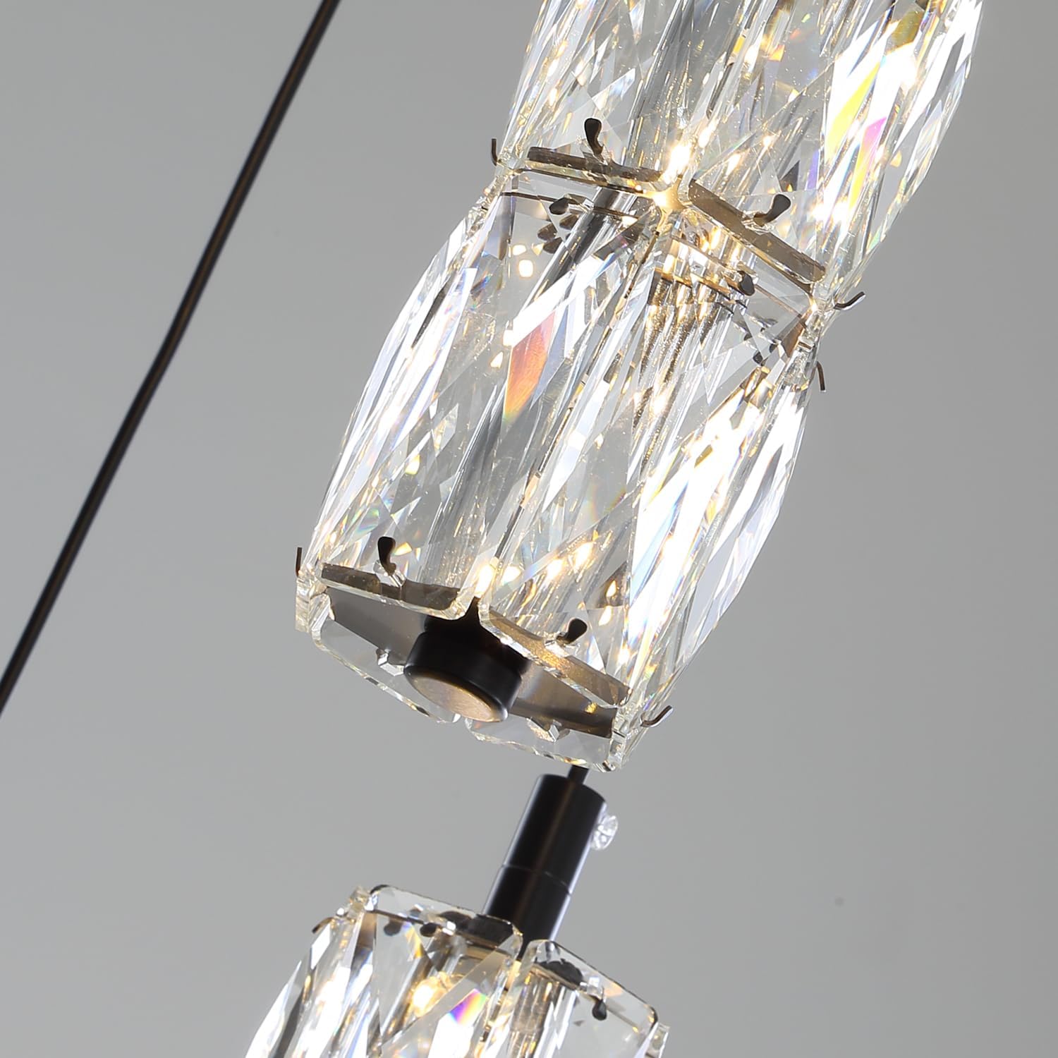 ykolupty Pendant Lights Kitchen Island 3-Lights Pendant Chandelier for Dining Room Hallway Stairwell,LED Dimmable 2700K-6000K