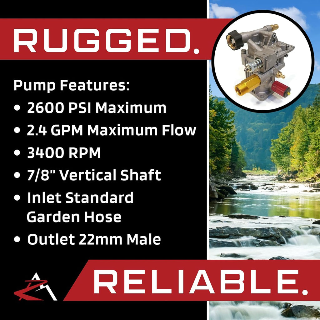 Pressure Washer Water PUMP for Honda Excell XR2500 XR2600 XC2600 EXHA2425 XR2625