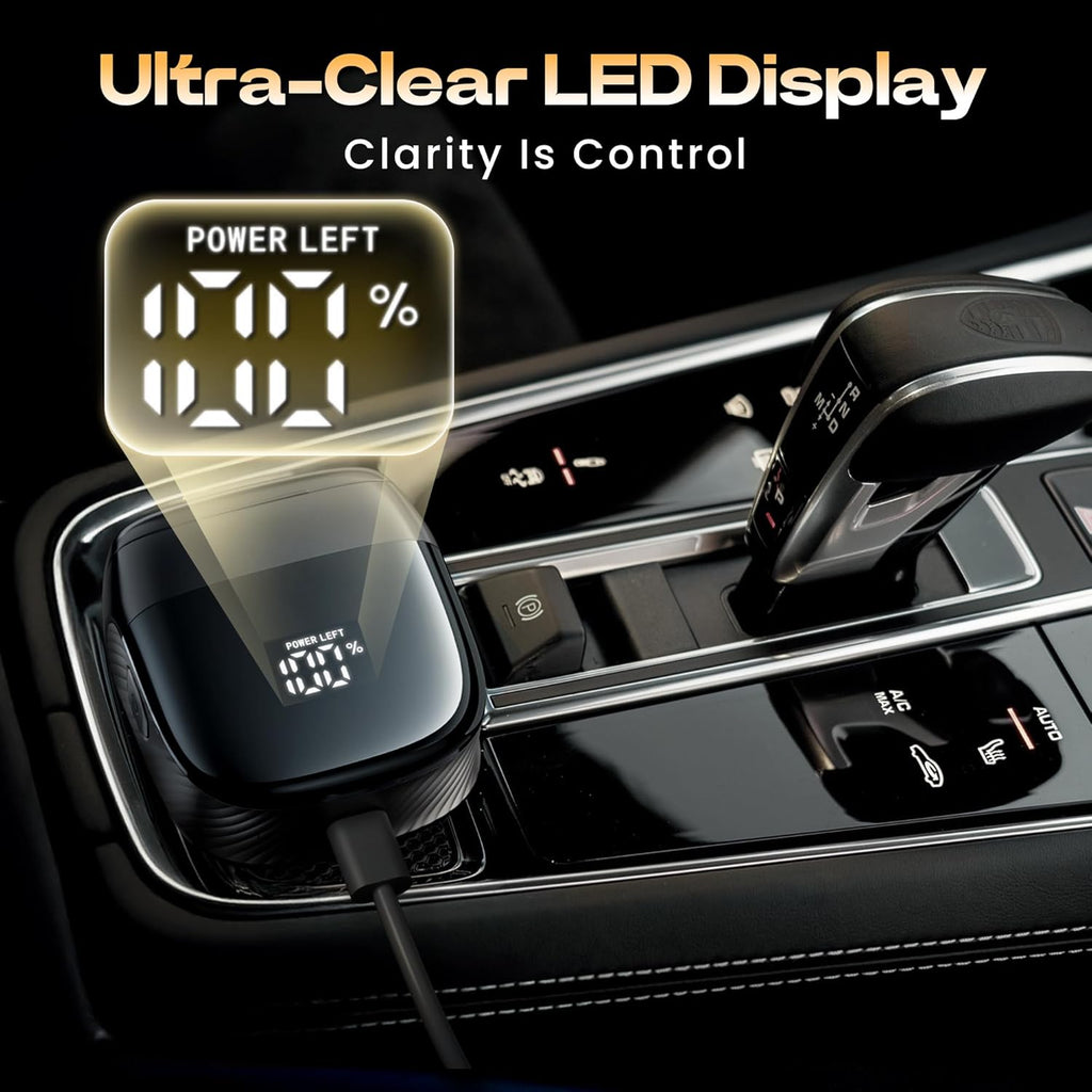 Electric Foil Shaver for Men: Upgraded 5-Blade System, IPX8 Waterproof & LED Display, 2 Power Levels,90-Min Runtime,USB-C Fast Charge with Magnetic Guard & Brush Flannel Gray