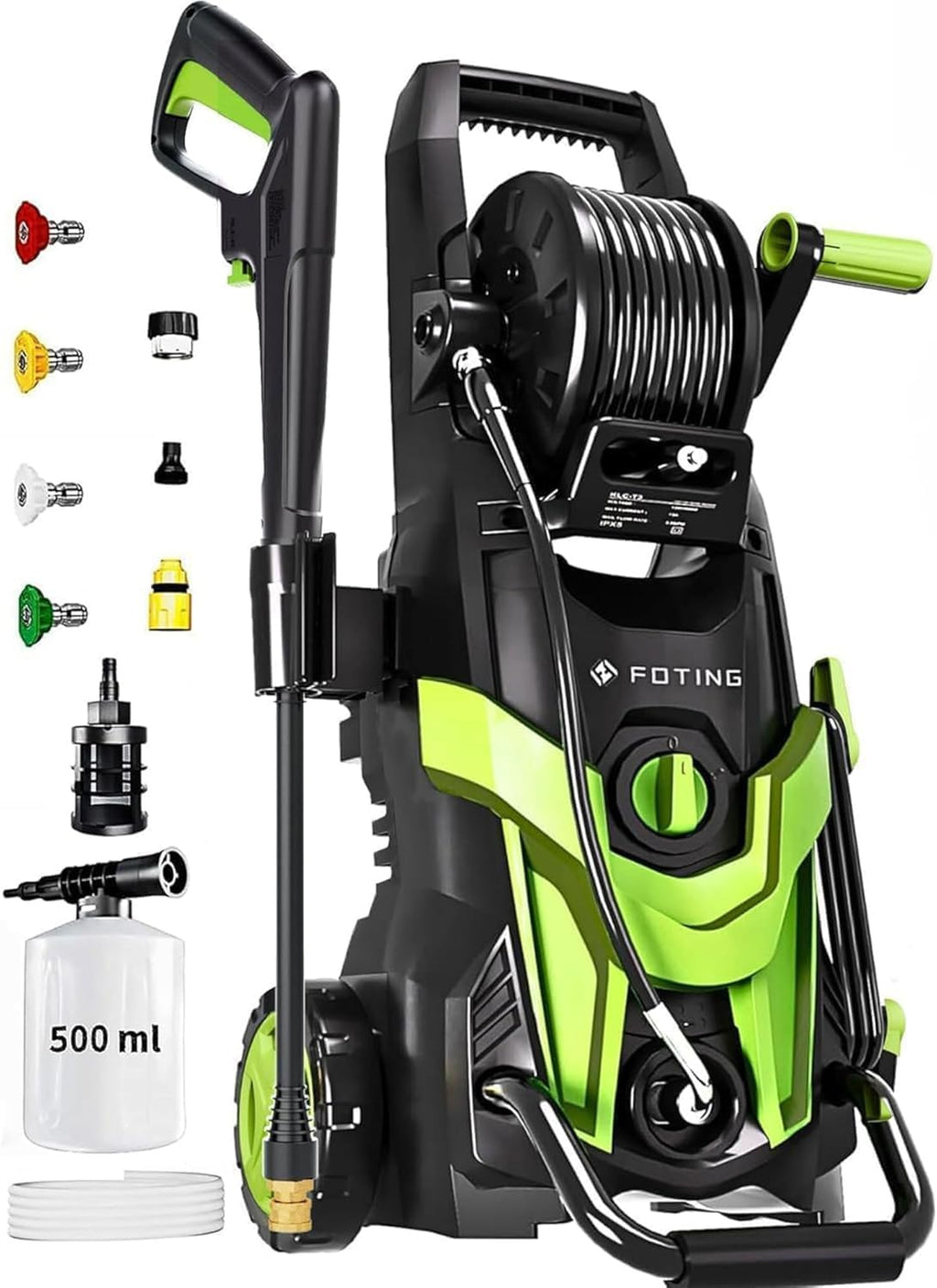 4500 MAX PSI P*ressure Washer 2026 NEW, 4 N*ozzles and F*OAM C*annon, P*ower Cleaner (Yellow)