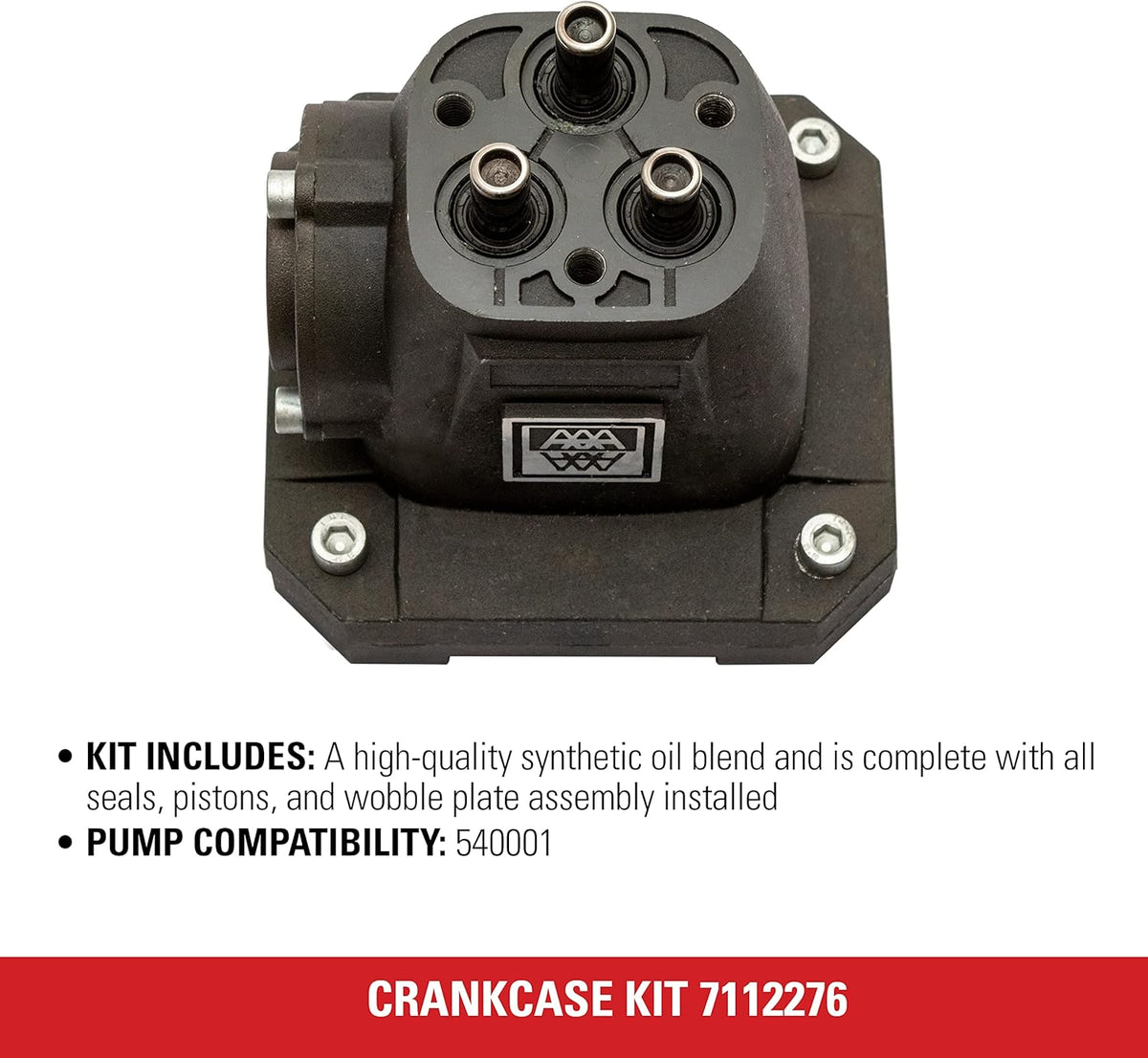 Simpson Cleaning 7112276 Crankcase Replacement Kit for AAA 540001 Axial Cam Pressure Washer Pump, Black