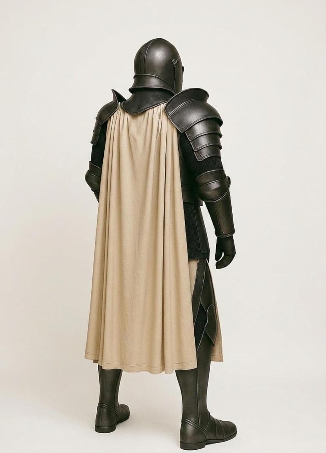 Barbuta Knight Full Suit of Armor Wearable Medieval Steel Halloween Costume Set with Helmet for Men's Fantasy LARP, Cosplay & Combat