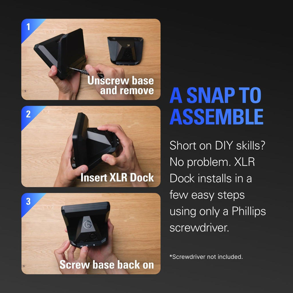 Elgato XLR Dock MK.2 – Audio Interface Accessory for Stream Deck +, 80dB Gain, Phantom Power, Clipguard, Onboard Effects, USB-C, Works with Any XLR Mic