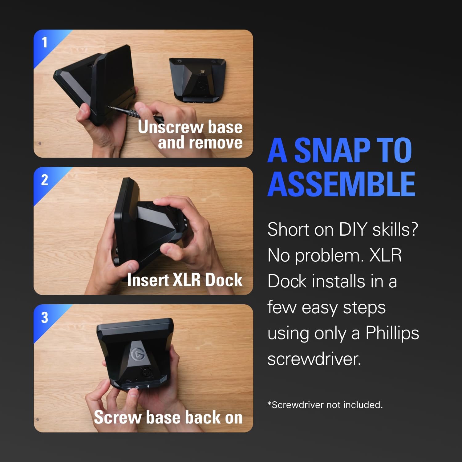 Elgato XLR Dock MK.2 – Audio Interface Accessory for Stream Deck +, 80dB Gain, Phantom Power, Clipguard, Onboard Effects, USB-C, Works with Any XLR Mic