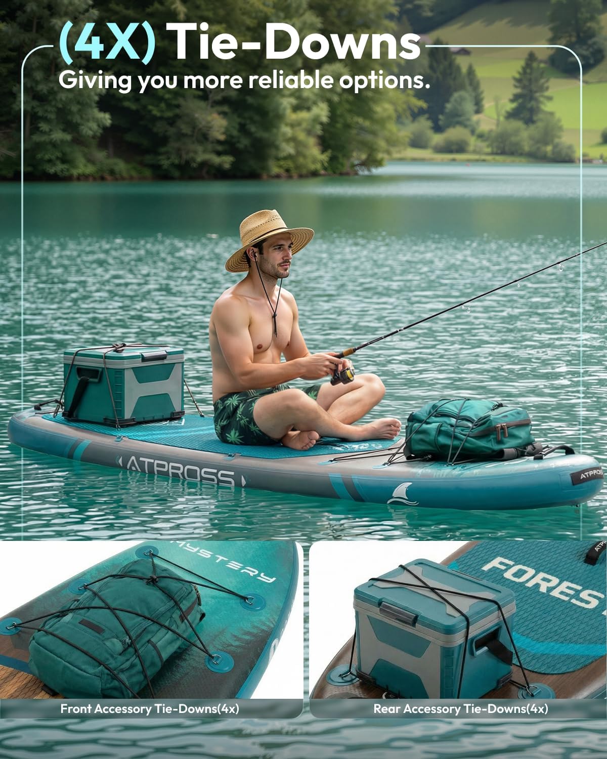 11'6"x35" Inflatable Paddle Board, 450lbs Extra Wide Stand Up Paddleboard for Adults with Premium SUP Accessories Kit & Backpack, Blow Up Kayak Non-Slip Stable Deck Boat for Yoga Fishing Surf