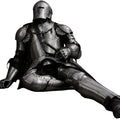 Medieval Steel Full Suit of Armor with Barbuta Helmet - Wearable 18 Gauge Steel Silver Costume Set for LARP, Theater, Cosplay, and Halloween (Full Body)