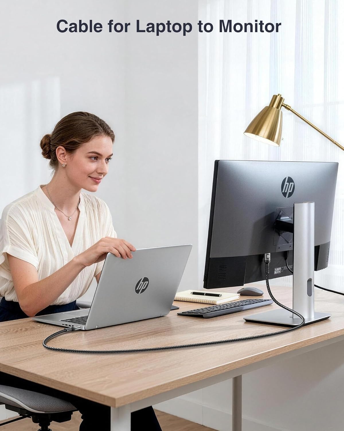 Ubluker 10K 8K DisplayPort 2.1 Cable 54Gbps 6.6 FT, Certified DP to DP Cord 4K 240Hz 165Hz 144Hz 120Hz 10K 8K 120Hz Nylon Braided UHBR HDCP2.3 FreeSync G-Sync RTX5090 Gaming Monitor PC Projector