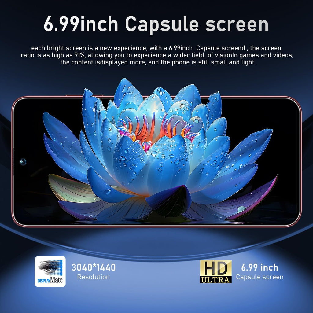 17 PMAX 12GB+512GB Smartphone Unlocked Cell Phone,6.99" HD Screen Android 15 5G Phones,Battery 7000mAh Unlocked The Phone,Fingerprint Button Unlock/GPS/Face ID/Dual SIM/5G (Rose Gold)