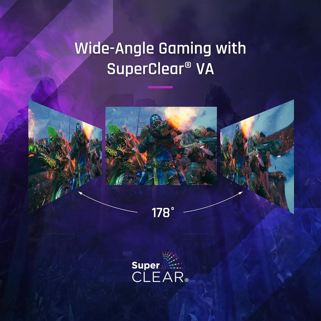 ViewSonic VX3418C-2K 34 Inch UltraWide QHD 1440p Curved Gaming Monitor with 180Hz, 1ms, 21:9, Advanced Ergonomics, FreeSync Premium, HDR10, HDMI, and DisplayPort Inputs (Renewed)