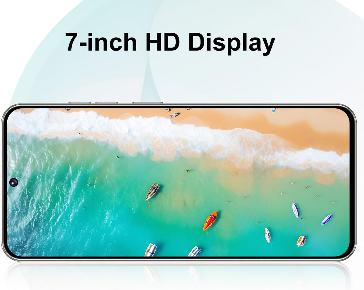 Unlocked Phone I26 Ultra Android Phone 10-core 12GB+512GB Cell Phone 7 inch HD Screen Mobile Phone 108MP+48MP Camera 6800 mAh Extra Large Battery 5G Dual SIM (Gray)
