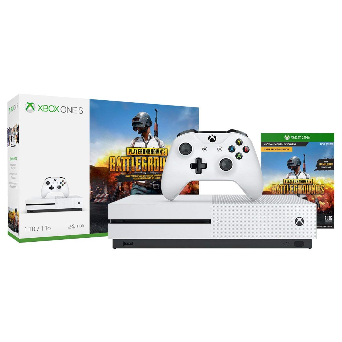 Xbox One S 1TB Console – PLAYERUNKNOWN'S BATTLEGROUNDS Bundle Discontinued (Renewed)