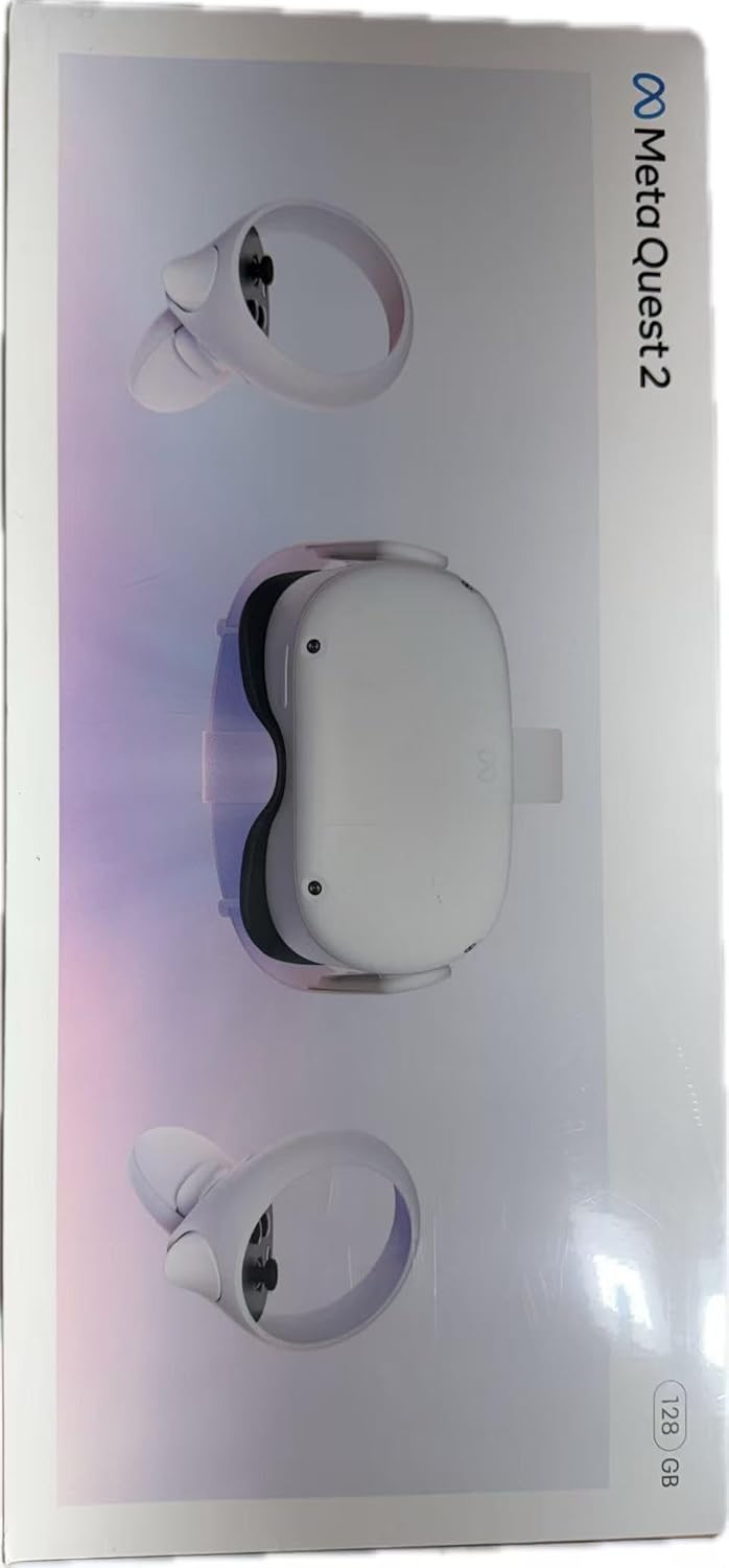 Oculus Quest 2 VR Headset 128GB Holiday Set - Advanced All-in-One Virtual Reality Headset Cover Set, White