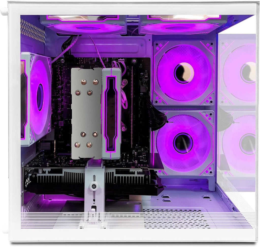 suevery Desktop Computers,16G RAM,512GB NVMe SSD,Core i5-12400F,RTX 3050 6G,Prebuilt Gaming PC,Tower Computer Gamer White WiFi 6 Home