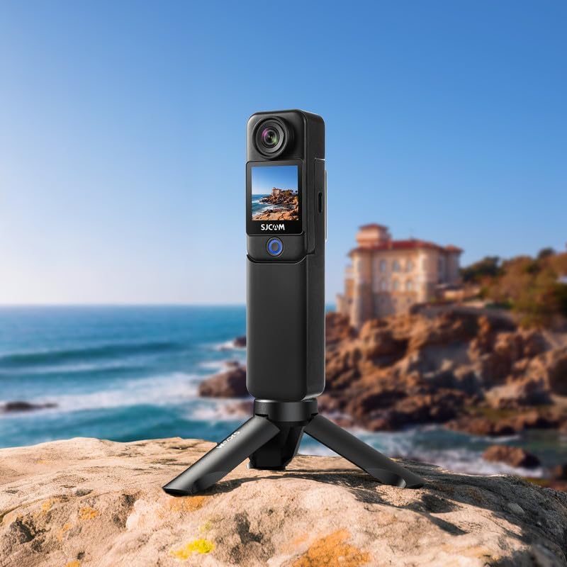 SJCAM C300 Pocket Vlog Camera,4K Small Action Cam with Dual Touch Screens, 6-Axis Anti-Shake, 154° Wide-Angle Lens, Magnetic Wearable Body Cam, Waterproof for Underwater & Sports, Included Accessory