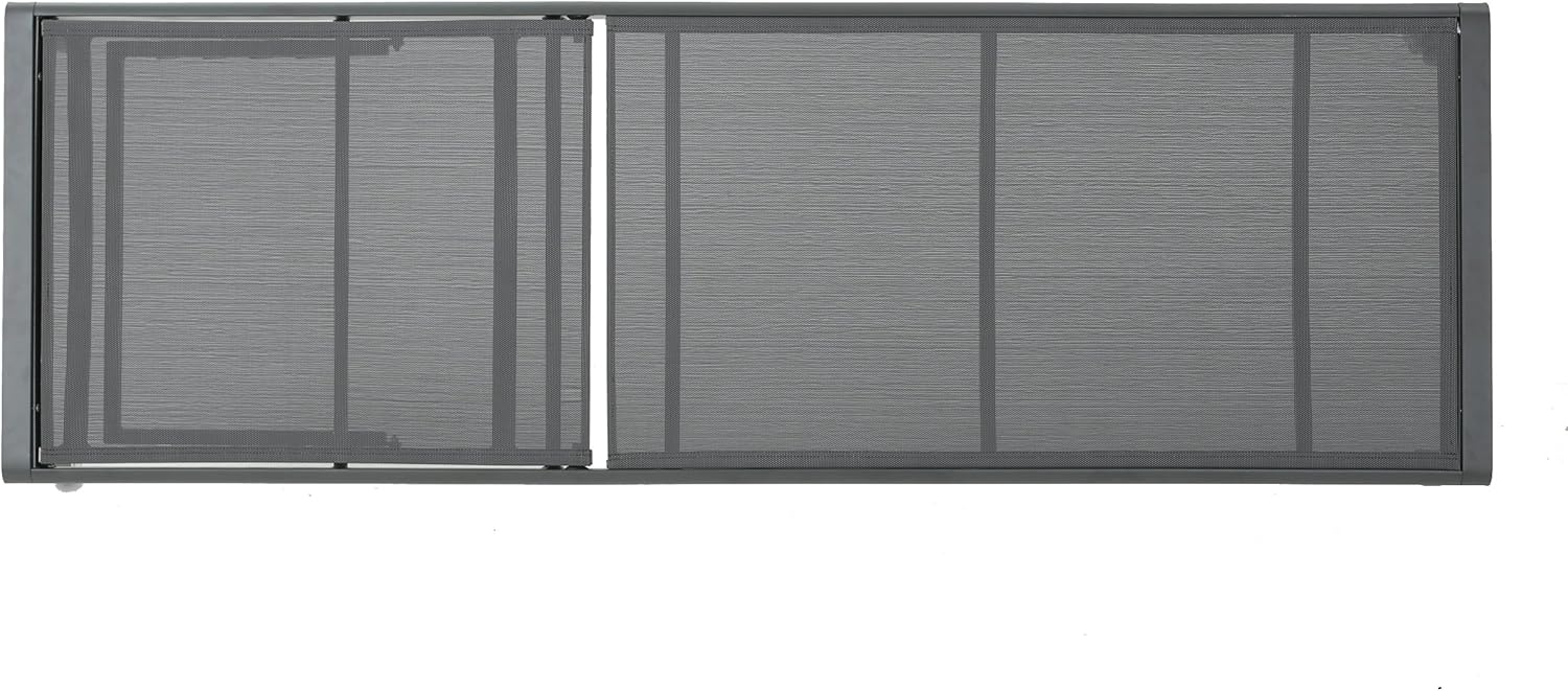 Christopher Knight Home Cape Coral Outdoor Aluminum Chaise Lounges with Mesh Seat, 2-Pcs Set, Grey / Dark Grey