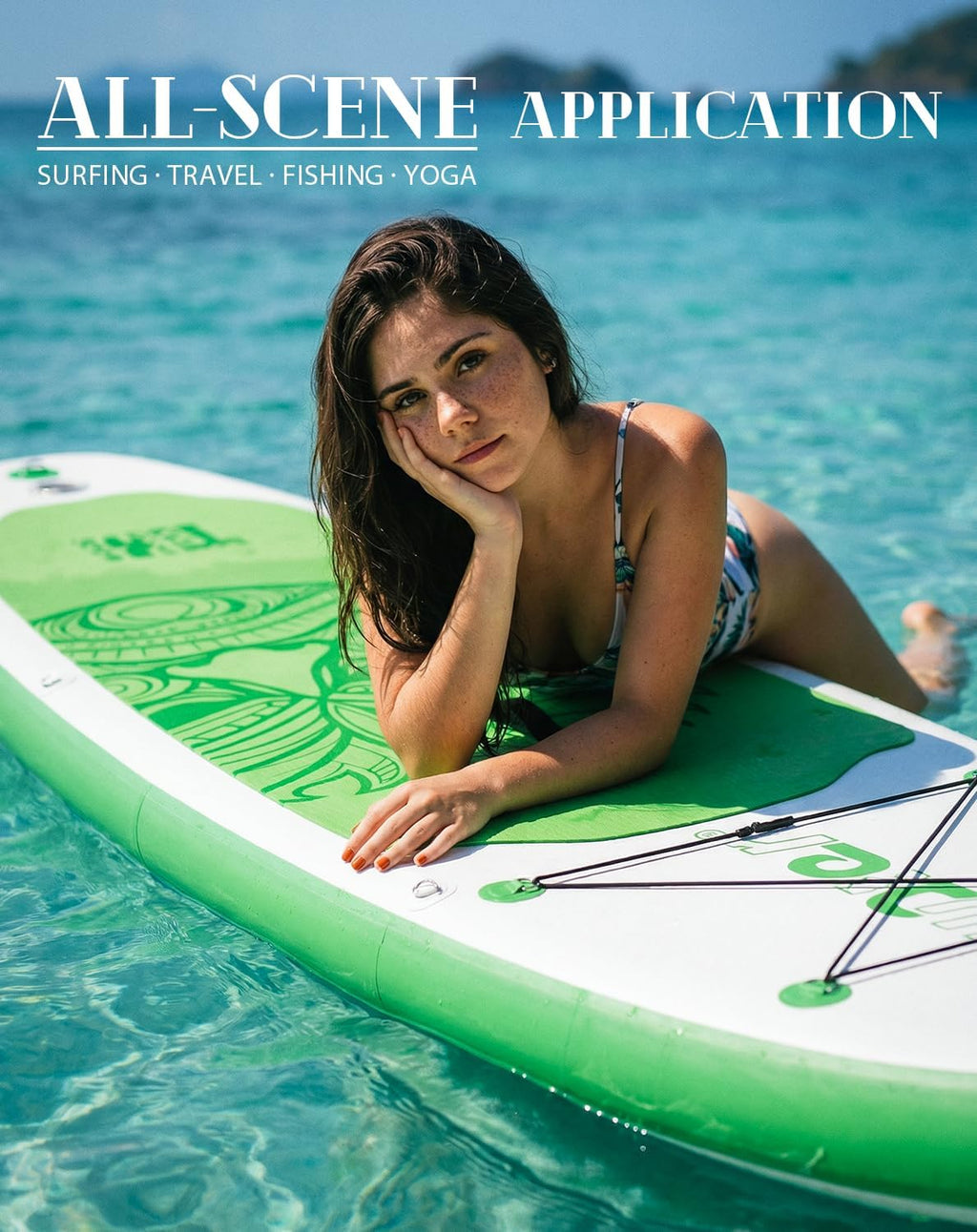 FunWater 8'/10'/10'6"/11'6" Inflatable Stand Up Paddle Board with Premium SUP Paddleboard Accessories, Wide Stable Anti-Slip EVA Deck,Paddle Boards for Adults & Youth of All Skill Levels