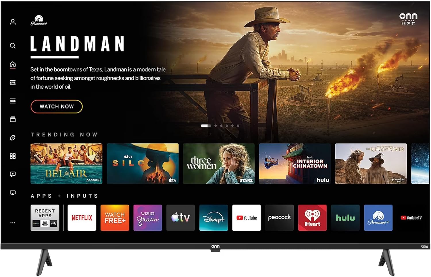 VIZIO Onn 50S4V1 50" Class 4K (2160p) UHD Powered Smart TV, Crystal Clear Streaming, & Compatible with Apple AirPlay, Google Home, and Alexa (Renewed)