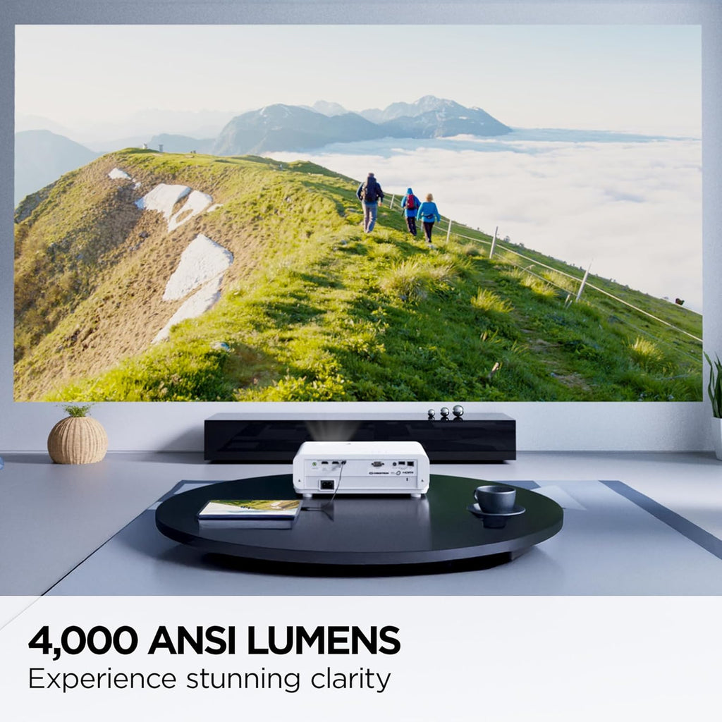 ViewSonic PX749-4K UHD 4K Gaming Projector Designed for Xbox with 4.2ms Response Time, 4000 ANSI Lumens, H/V Keystone, 1.3x Optical Zoom, and USB C for Home Theater (Renewed)