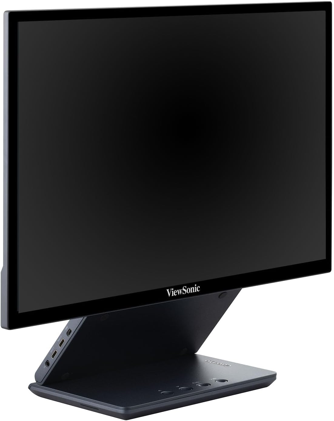 ViewSonic VP1656 15.6 Inch 1080p IPS Portable Monitor with 2 Way Powered 40W USB C, Pantone Validated, Factory Calibrated, Built in Ergonomic Stand with Protective Cover (Renewed)