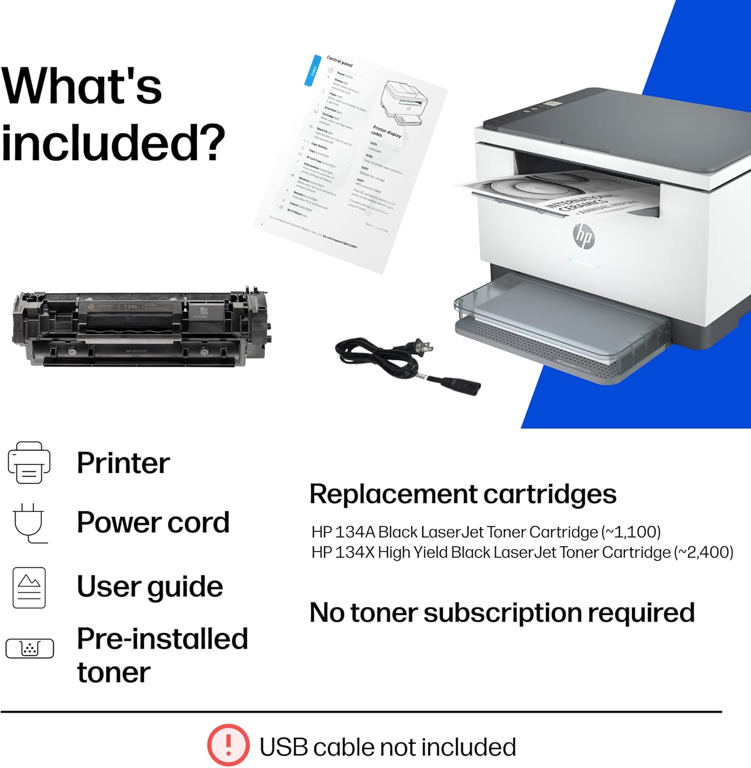 HP LaserJet MFP M234dw Wireless Printer, Print, scan, Copy, Fast speeds, Easy Setup, Mobile Printing, Best-for-Small Teams, Instant Ink Eligible
