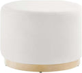 Modway Large 23" Round Performance Velvet Upholstered Upholstered Ottoman