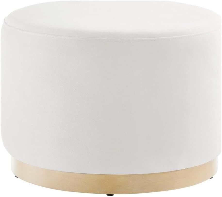 Modway Large 23" Round Performance Velvet Upholstered Upholstered Ottoman