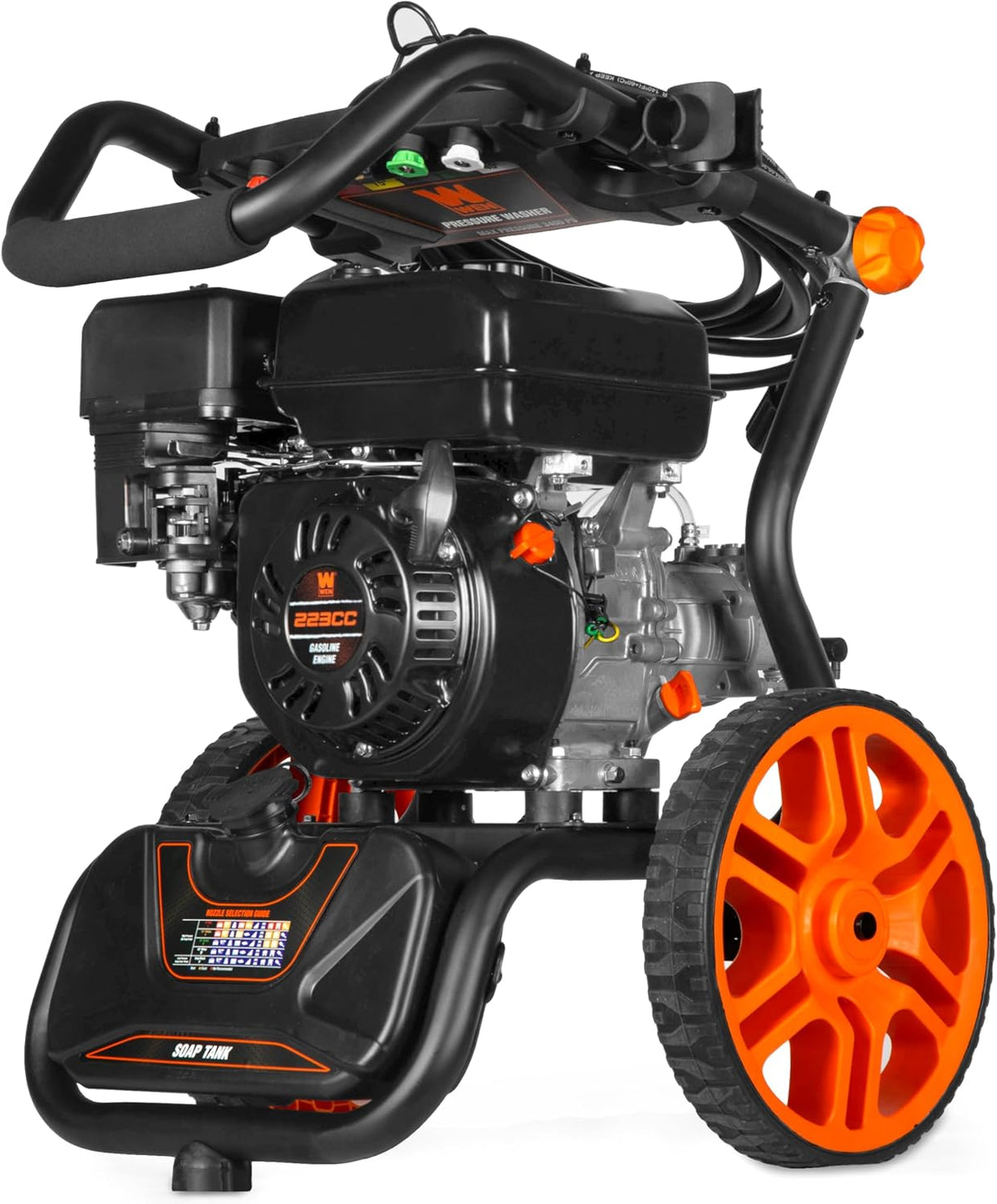 WEN 3400 PSI Gas Pressure Washer with 223cc Engine, 2.7 GPM Flow Rate and Onboard Soap Tank (PW224G)