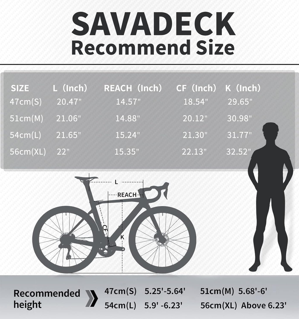 SAVADECK Carbon Fiber Road Bike, Hydraulic Oil Disc Bike with Carbon Fiber Frame and Wheelset, Lightweight Full Carbon Racing Bicycle with Shimano R7120 24S Shift Set for Adults