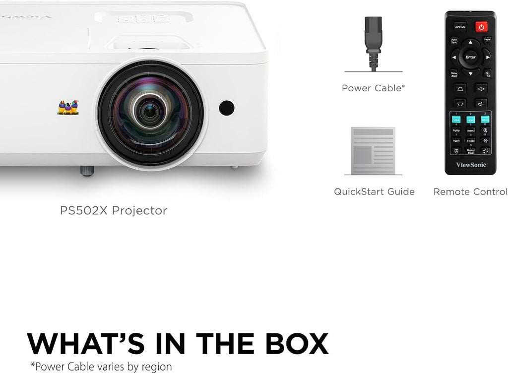 ViewSonic PS502X 4000 Lumens XGA HDMI Short Throw Projector for Education and Office(Renewed)