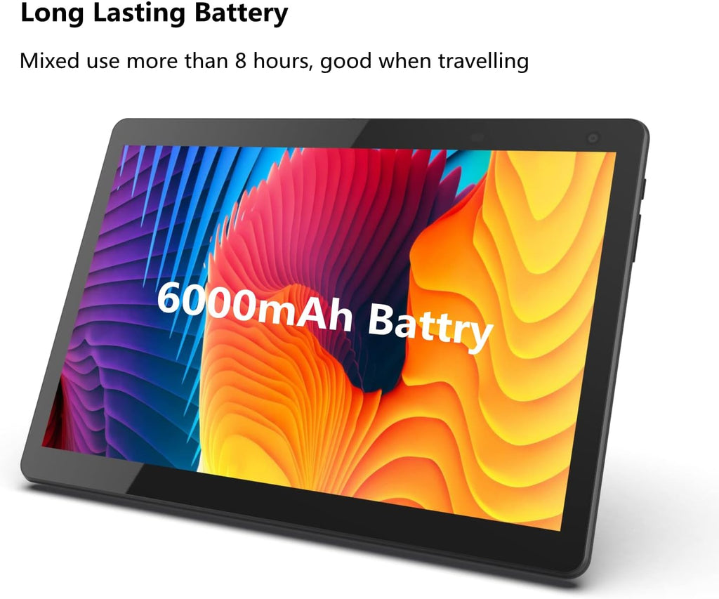 COOPERS Tablet 10 inch, Android 15 Tablet, 32GB ROM 1TB Expand Computer Tablets, Quad Core Processor 6000mAh Battery, 1280x800 IPS Touch Screen, 2+8MP Dual HD Camera, Bluetooth WiFi Tablets PC