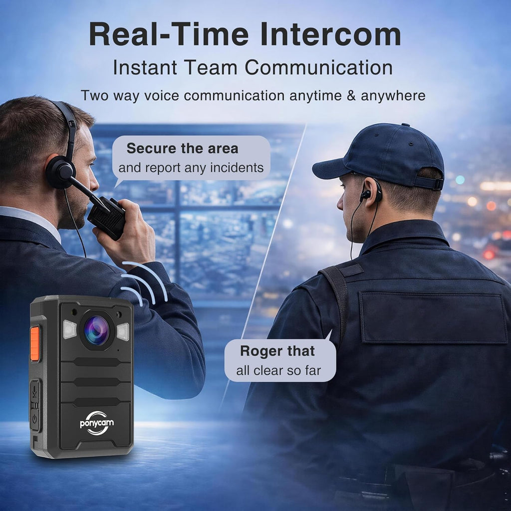 1440P 4G GPS Body Camera, SIM Card Included, 17H Record Time, 3600mAH Battery, 128G Memory Audio Video Recording and Intercome Body-Worn Camera, Data-encrypt for Security, Work, Guard