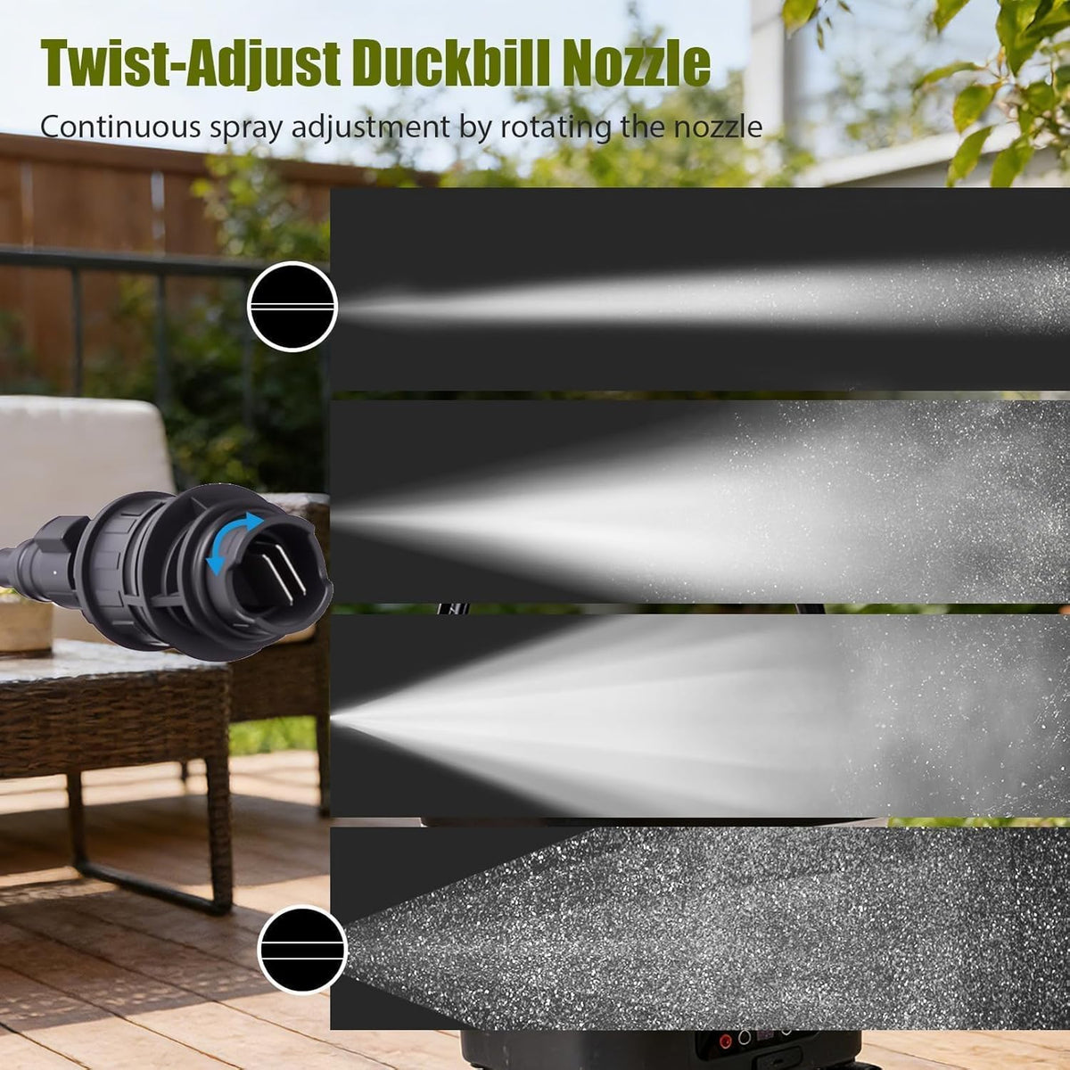 Portable Cordless Washer with 3.4Gal Tank, 580PSI, 7-Level Adjustable Sprayer, 360° Rotating Nozzle, 23FT Hose, 20000mAh Battery, Foldable Design with Wheels for Car, Camping, Garden