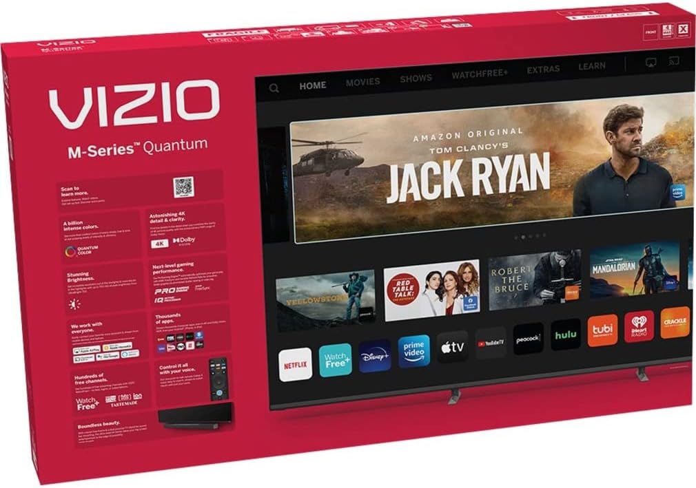 VIZIO 75-Inch M-Series 4K QLED HDR Smart TV with Voice Remote, Dolby Vision, HDR10+, Alexa Compatibility, VRR with AMD FreeSync, M75Q6-J03, 2022 Model