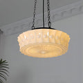 Milk Glass Pendant Light, 14" Mid Century Modern Schoolhouse Hanging Ceiling Light Fixture, Vintage Chandelier for Bedroom, Dining Room,Hallway,Kitchen Island, 4*G9 Dimmable Bulbs Included, 3000K
