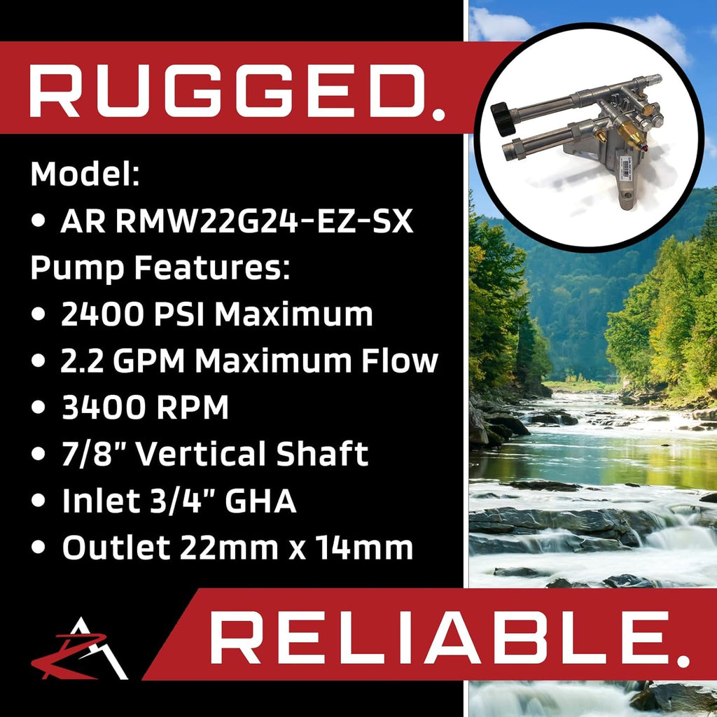 The ROP Shop OEM Annovi Reverberi AR 7/8" Shaft Pressure Washer Pump fits Craftsman 580752570 580.75257 580752610