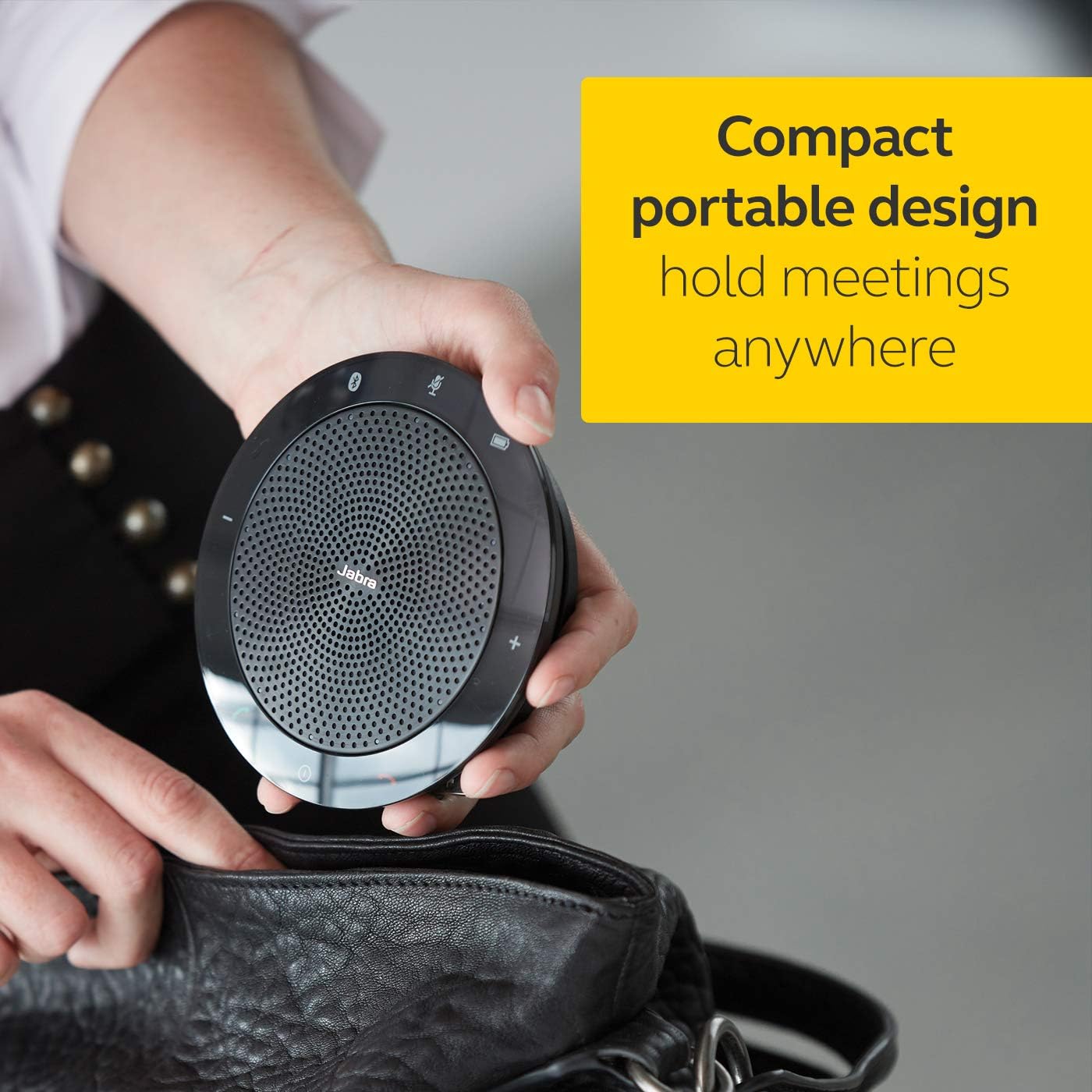 Jabra 7410-209 Model Speak 410 USB Speakerphone, Plug and Play Solution, Works with All PCs, Outstanding Sound Quality, Full Compatibility with UC Systems & VoIP Clients, LED Indicators