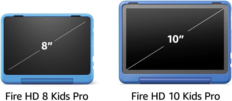 Amazon Fire HD 8 Kids Pro tablet (newest model), ages 6-12. Bright 8" HD screen, includes ad-free content, parental controls, 13-hr battery, slim case for older kids, 32GB, Hello Teal