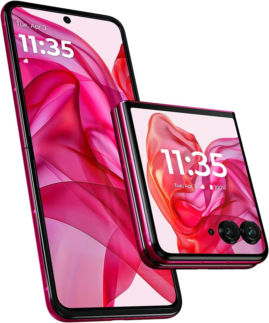 Motorola razr+ | 2024 | Unlocked | Made for US 12/256 | 50MP Camera | Hot Pink (Renewed)